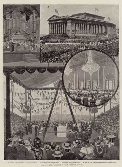 Der Herzog und die Herzogin von York in Liverpool, 10. September von Joseph Holland Tringham