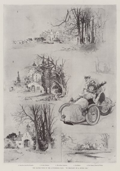 Die Osterfahrt des Automobilclubs, nach Beaulieu mit einem Auto von Joseph Holland Tringham