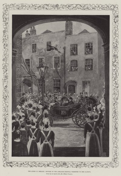 Die Königin in Irland, Ärzte des Adelaide Hospitals werden Ihrer Majestät vorgestellt von Joseph Holland Tringham