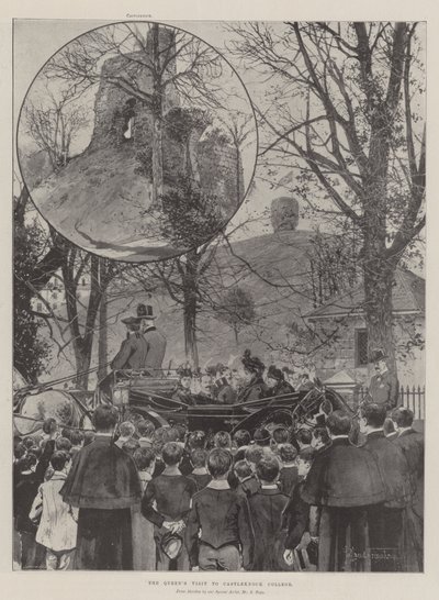 Der Besuch der Königin im Castleknock College von Joseph Holland Tringham