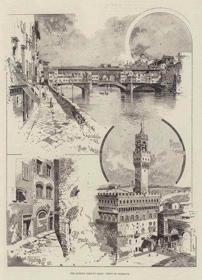 Der Besuch der Königin in Italien, Ansichten von Florenz von Joseph Holland Tringham