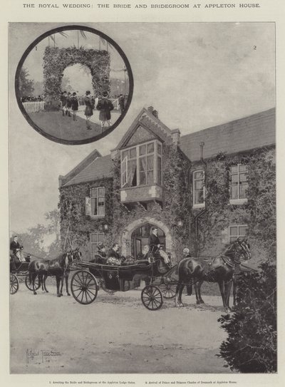 Die königliche Hochzeit, die Braut und der Bräutigam im Appleton House von Joseph Holland Tringham