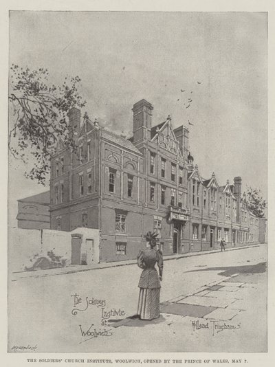 Das Soldatenkircheninstitut, Woolwich, eröffnet vom Prinzen von Wales, 7. Mai von Joseph Holland Tringham
