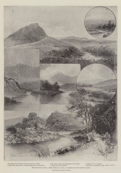 Der Transvaal-Krieg, einige Flüsse von Natal, Einblicke in die Gartenkolonie von Joseph Holland Tringham