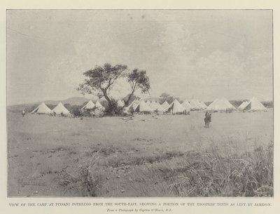 Blick auf das Lager in Pitsani Pothlugo von Südosten, zeigt einen Teil der Zelte der Truppen, wie sie von Jameson verlassen wurden von Joseph Holland Tringham