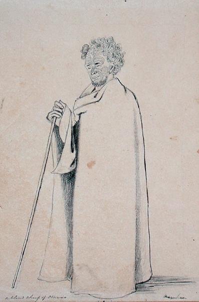 Ein blinder Häuptling von Otawao, ca. 1844 von Joseph Jenner Merrett