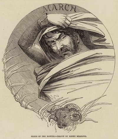 Köpfe der Monate von Joseph Kenny Meadows