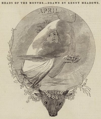 Köpfe der Monate von Joseph Kenny Meadows