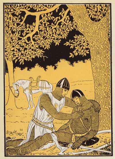 Guillaume und sein Neffe Vivien (Farblithographie) von Joseph Kuhn Regnier