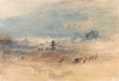 Ein Schiff nähert sich dem Hafen von Margate in stürmischer See von Joseph Mallord William Turner