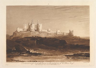 Dunstanborough Castle Liber Studiorum, Teil III, Platte 14, 10. Juni 1808 von Joseph Mallord William Turner