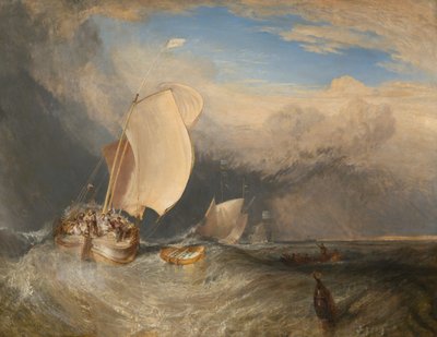 Fischerboote mit Händlern, die um Fisch feilschen von Joseph Mallord William Turner