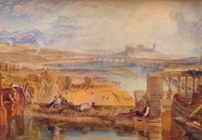 Lancaster, von der Aquäduktbrücke, um 1825 von Joseph Mallord William Turner