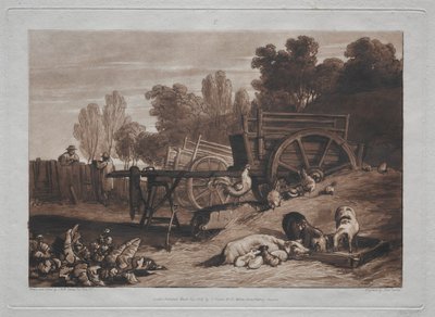 Der Bauernhof mit dem Hahn von Joseph Mallord William Turner