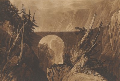 Teufelsbrücke über den Russ bei Altdorf, Schweiz von Joseph Mallord William Turner