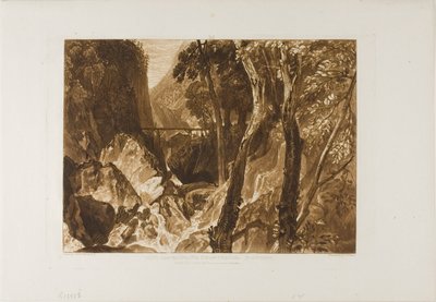 Mühle in der Nähe der Grande Chartreuse, Platte 54 aus Liber Studiorum von Joseph Mallord William Turner