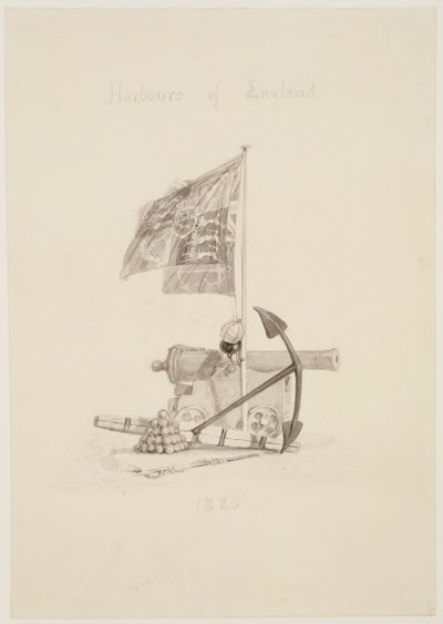 Nr. 0567 Häfen von England, Entwurf für die Titelseite eines Buches, 1825 von Joseph Mallord William Turner