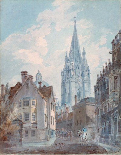 Oxford: St. Marys von Oriel Lane von Joseph Mallord William Turner