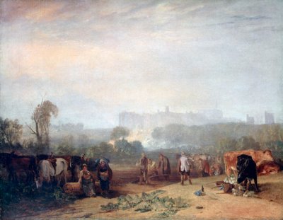 Pflügen von Rüben, nahe Slough, Windsor, um 1809 von Joseph Mallord William Turner