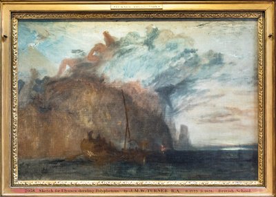 Skizze für "Ulysses verspottet Polyphemus", um 1827-28 von Joseph Mallord William Turner