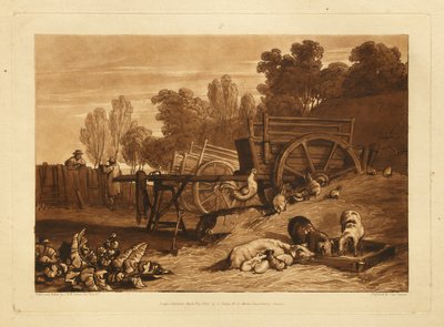 Der Bauernhof mit dem Hahn von Joseph Mallord William Turner