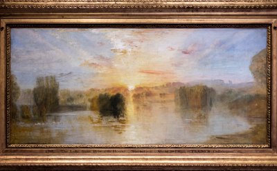 Der See, Petworth, Sonnenuntergang, um 1827-28 von Joseph Mallord William Turner