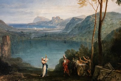 Der See von Avernus, Äneas, die Kumana Sibylle (Detail) von Joseph Mallord William Turner