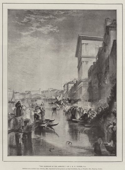 Die Hochzeit der Adria von Joseph Mallord William Turner