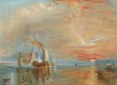 Die alte Temeraire wird zu ihrem letzten Liegeplatz geschleppt von Joseph Mallord William Turner