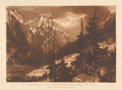 Die Quelle des Arveron im Tal von Chamouni, Savoyen von Joseph Mallord William Turner