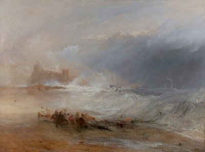 Schiffsbrüchige – Küste von Northumberland, mit einem Dampfschiff, das einem Schiff vor der Küste hilft von Joseph Mallord William Turner