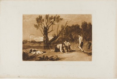 Junge Angler, Platte 32 aus Liber Studiorum von Joseph Mallord William Turner