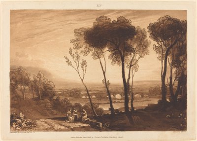 Die Brücke im Mittelgrund von Joseph Mallord William Turner and Charles Turner