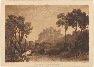 Das Schloss über den Wiesen von Joseph Mallord William Turner and Charles Turner