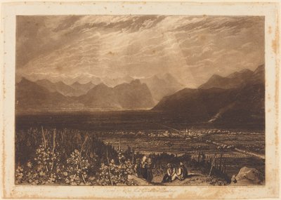Alpenkette von Grenoble nach Chambéry von Joseph Mallord William Turner and William Say