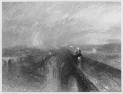 Regen, Dampf und Geschwindigkeit, aus dem Bild in der National Gallery von after Joseph Mallord William Turner