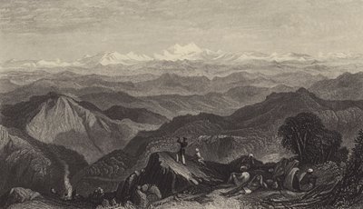 Schneebedeckte Bergkette, von Tyne oder Marma von after Joseph Mallord William Turner