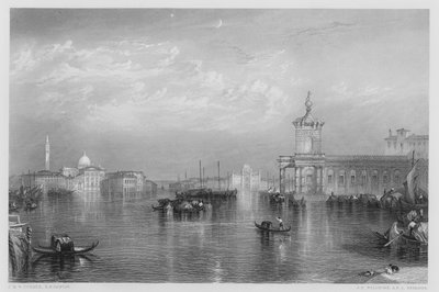 Venedig, Die Dogana, aus dem Bild in der Vernon Gallery von after Joseph Mallord William Turner