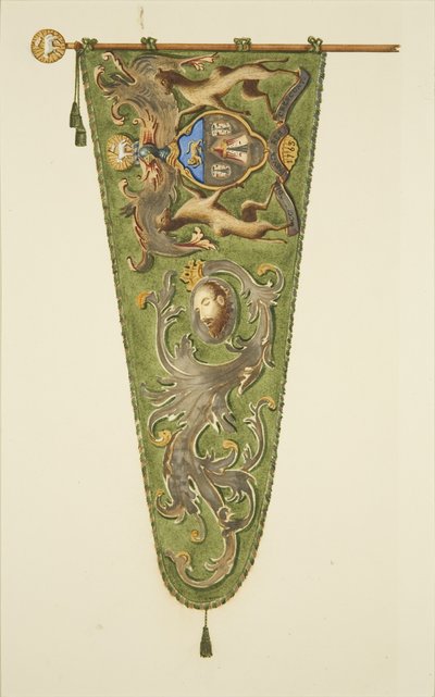 Banner der Merchant Taylors, beschriftet 
