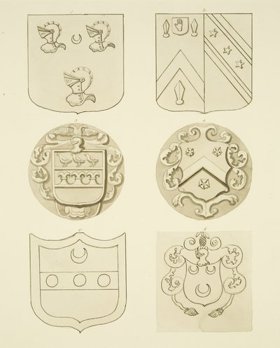 Wappen auf Grabsteinen von Joseph Manning