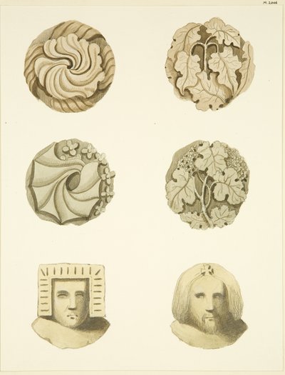 Gewölbesteine (Bossen) in der Decke der Redcliffe Kirche von Joseph Manning