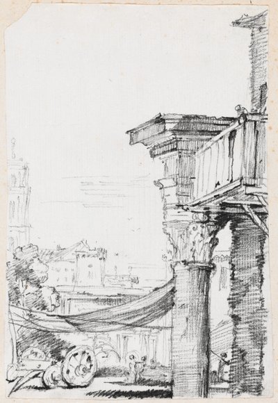 Ein Balkon im Forum Romanum von Joseph Marie Vien