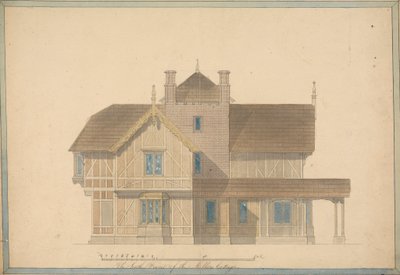 Das Müllerhaus in Chatsworth: Südfassade von Joseph Michael Gandy