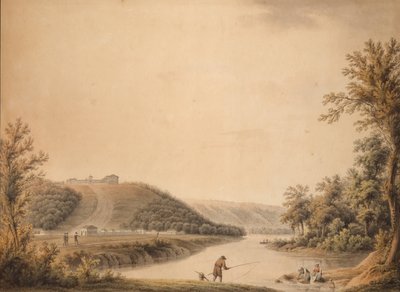 Ansicht des Palastes des Kurakin-Anwesens Nadezhdino, 1800er von Joseph Moessmer
