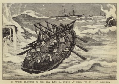 Eine Künstlerpilgerreise ins Heilige Land, X, Landung in Jaffa, der Felsen von Andromeda von Joseph Nash
