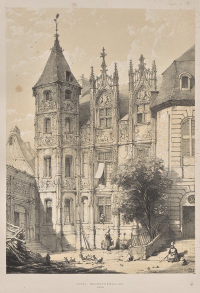 Architektur des Mittelalters: Hotel Bourgtheroulde, Rouen von Joseph Nash