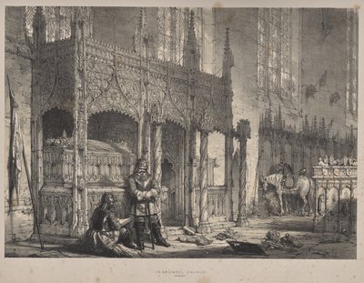 Architektur des Mittelalters: In der Kirche von Arundel, Sussex von Joseph Nash