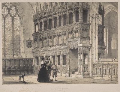 Architektur des Mittelalters: Schrein von St. Fridswode, Kathedrale, Oxford von Joseph Nash