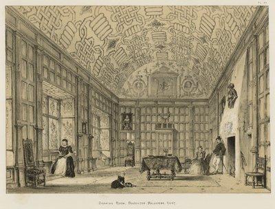 Salon, Boughton-Malherbe, Kent von Joseph Nash