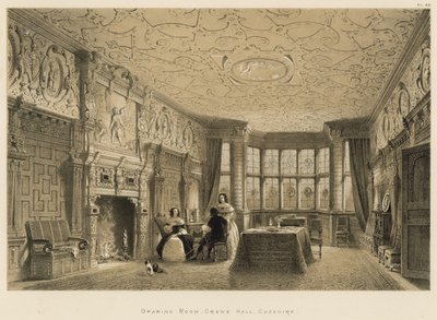 Salon, Crewe Hall, Cheshire von Joseph Nash